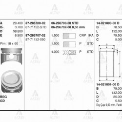 PİSTON SEGMANLI EXCEL 90-94 / LANCER 1.5 STD PİSTON SEGMANLI EXCEL 90-94 / LANCER 1.5 STD