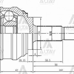 AKS KAFASI DIŞ SUNNY  90-95 / 25X55X23