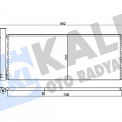 RADYATÖR KLİMA DUCATO 06-14 2.3JTD-3.0JTD / JUMPER III 06-14 2.2HDI / BOXER III 06-14 2.2HDI