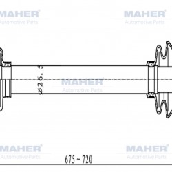 AKS KOMPLE ÖN I-30 07-11 / SOL DİZEL A-T ABSLİ 46 DİŞ 675mm