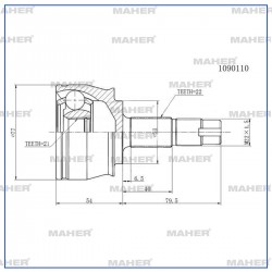 AKS KAFASI İÇ DOBLO 01-10 / ALBEA 07= / FIORINO 07= / 24X24X30X479,5