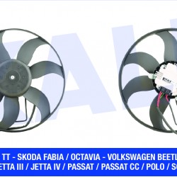 FAN MOTORU GOLF5 / GOLF6 / JETTA / PASSAT / CADDY / A3 / LEON 04-12 SOL 220W-360mm FAN MOTORU GOLF5 / GOLF6 / JETTA / PASSAT / CADDY / A3 / LEON 04-12 SOL 220W-360mm