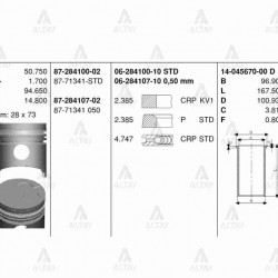 PİSTON SEGMANLI CERES 2.2 STD