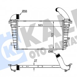 TURBO RADYATÖRÜ (INTERCOOLER) ASTRA H Z13DTH-Z19DTH-Z20LEH