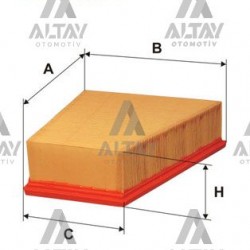 HAVA FİLTRESİ POLO / CORDOBA / FABIA 03-09 1.4 TDI AMF-BNV-BNM (ÜÇGEN)