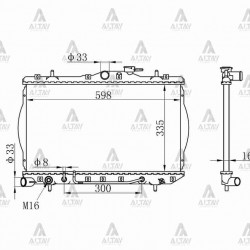 RADYATÖR SU ACCENT  95-00 1.3 MÜŞÜR DELİKLİ A-T BRAZING