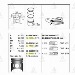 PİSTON SEGMANLI CANTER 659 STD