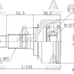 AKS KAFASI DIŞ JAZZ 09= / CITY 09-11 / 26X52X27