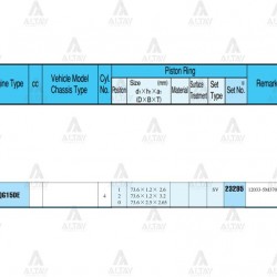 SEGMAN ALMERA 02-07 1.5 / 73.60mm / QG15DE / STD TAKIM
