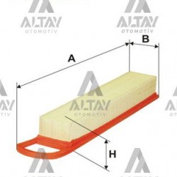 HAVA FİLTRESİ C3 09= / C4 08= / BERLINGO 10= / 207 07= / 308 07=  / 3008= PARTNER TEPEE 10= 1.4 / 1.6 16V