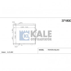RADYATÖR SU HILUX 98-05 2.4cc 26mm M-T BRAZING RADYATÖR SU HILUX 98-05 2.4cc 26mm M-T BRAZING