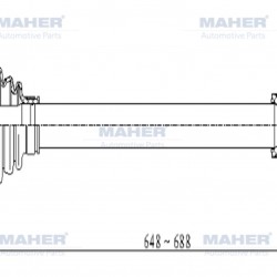 AKS KOMPLE ÖN I-10 13-18 / BENZİNLİ A-T 1.0 SOL ABSLİ 48 DİŞ 648mm