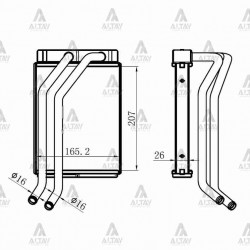 RADYATÖR KALORİFER SANTAFE 01-06 2.0 - 2.4 - 2.7 BRAZING