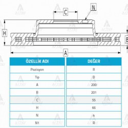 FREN KAMPANASI COROLLA    88-02 / ARKA 200-4