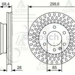 FREN DİSKİ CRAFTER 06-17 / SPRINTER 06-17 W906 / ÖN HAVALI TEK TEKER 300-6