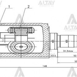 AKS KAFASI İÇ ACCENT 03-06 / DİZEL SOL 25X23X35
