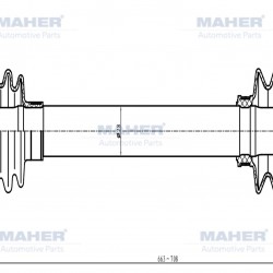 AKS KOMPLE ÖN I-30 07-11 / DİZEL M-T SOL ABSLİ 46 DİŞ 663mm
