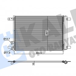 RADYATOR KLIMA GOLF7 / PASSAT / A3 / LEON 13= 1.4TSI-1.6TSI-1.6 TDI (KURUTUCULU) BRAZING