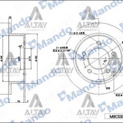 FREN DISKI TUCSON 08-10 / SPORTAGE 08-10 / ARKA DÜZ 262-5 (ADET)