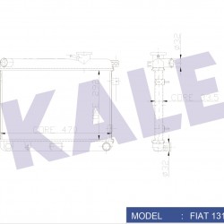 RADYATÖR SU DOGAN 86-02 / KARTAL 86-02 / SAHIN 84-02 1.3-1.6 KAPAKLI 2 SIRA MEKANİK