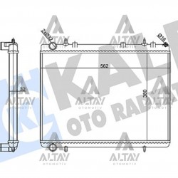 RADYATÖR SU C4 / 307 04= 1.6 HDİ-2.0 16V 32 MM MEKANİK