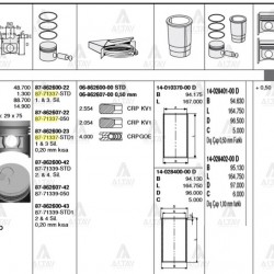 PİSTON SEGMANLI STAREX 02-08 / BONGO K-2500 / KAMYONET 05-12 / PREGIO 05= / D4BH 2-4 / STD (0.20mm KISA) PİSTON SEGMANLI STAREX 02-08 / BONGO K-2500 / KAMYONET 05-12 / PREGIO 05= / D4BH 2-4 / STD (0.20mm KISA)
