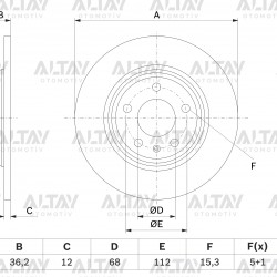 FREN DISKI A4 / A5 / Q5 15= ARKA DUZ 300-5