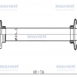 AKS KOMPLE ÖN IX-35 10-15 / SPORTAGE 11-16 / 1.6 BENZİNLİ M/T SAĞ ABSLİ 48 DİŞ 691mm