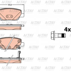 FREN BALATA EGEA 15= ARKA FREN BALATA EGEA 15= ARKA