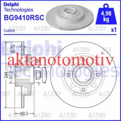 FREN DISKI C3 AIRCROSS II / C3 III / C4 CACTUS / CROSSLAND X / CROSSLAND / 2008 I / 208 TEKLI PAKET - RULMANLI - BOYALI DELIKSIZ ARKA 244 mm ADET FREN DISKI C3 AIRCROSS II / C3 III / C4 CACTUS / CROSSLAND X / CROSSLAND / 2008 I / 208 TEKLI PAKET - RULMANLI - BOYALI DELIKSIZ ARKA 244 mm ADET