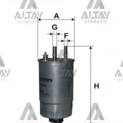 YAKIT FİLTRESİ (MAZOT) LİNEA / DOBLO / FIORINO 07= 1.3D-1.9D 2 ÇIKIŞLI