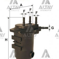 YAKIT FİLTRESİ (MAZOT) CLIO II / KANGO 03= 1.5DCI SENSÖR DELİKLİ YAKIT FİLTRESİ (MAZOT) CLIO II / KANGO 03= 1.5DCI SENSÖR DELİKLİ