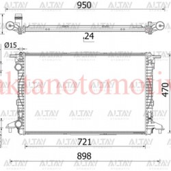 RADYATÖR SU A4 / A5 / A6 / A7 15= DEUA-CZHA-DESA-DETA-CVKB-DBPA-CYRC 2.0 TFSİ-2.0 TDİ