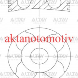 PİSTON SEGMANLI PALIO / ALBEA / DOBLO / CORSA C 1.3JTD-Z13DT 70HP 040 69.6mm PİSTON SEGMANLI PALIO / ALBEA / DOBLO / CORSA C 1.3JTD-Z13DT 70HP 040 69.6mm