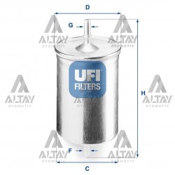 YAKIT FILTRESI (BENZIN) GOLF4 / BORA / A3 / TOLEDO / PASSAT 98-04 1.6-1.8-1.6 16V AKL-AEH-BCB-AGN-ALT-ALZ OEM (ORİJİNAL EQUİPMENT MANUFACTURER)