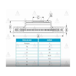 FREN DİSKİ ACCORD 09-15 / ÖN HAVALI 296-5