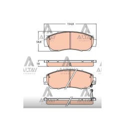 FREN BALATA CRV 07= / CRV 12= (YAY DELİKLİ) ÖN FREN BALATA CRV 07= / CRV 12= (YAY DELİKLİ) ÖN