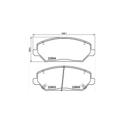 FREN BALATA I-30 16-20 / CEED 18= / XCEED 19= ÖN FREN BALATA I-30 16-20 / CEED 18= / XCEED 19= ÖN