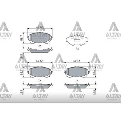 FREN BALATA COROLLA 19= 1.6 BENZİNLİ / HYBIRD / YARIS CROSS 19= ÖN