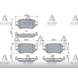 FREN BALATA MAZDA 6 13= ARKA