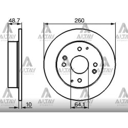 FREN DİSKİ ACCORD  90-02 / ROVER 618-620 / ARKA 260-4
