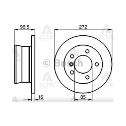 FREN DİSKİ LT35  97-06 / SPRINTER 97-06 / 2.5TDI ANJ-AVR ARKA DÜZ 272-5