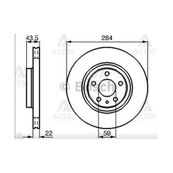 FREN DİSKİ FIAT DOBLO / EGEA / FIORINO / OPEL COMBO D ÖN HAVALI 284-5