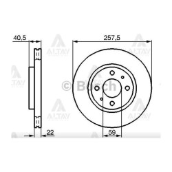 FREN DİSKİ LINEA 07= / DOBLO I 01-10 / NEMO 07= / FIORINO 07= / BIPPER 07= / ÖN HAVALI 257-4