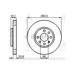 FREN DİSKİ CORSA C 00-06 / COMBO C 01-06 / TIGRA 00-06 / ÖN HAVALI 260-4