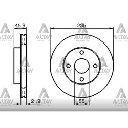 FREN DİSKİ 323 95-98 / FAMILIA 1.5 ÖN HAVALI 235-4 FREN DİSKİ 323 95-98 / FAMILIA 1.5 ÖN HAVALI 235-4