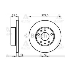 FREN DİSKİ DUCATO I  94-02 / BOXER I 94-02 / JUMPER I 94-02 / ÖN DÜZ 14Q 279-5