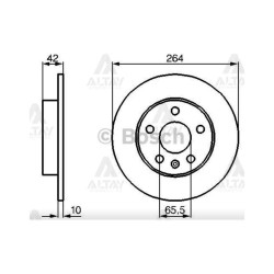 FREN DİSKİ ASTRA G 98-07 / ASTRA H 04-10 / MERIVA A 03-10 ARKA DÜZ 264-5 FREN DİSKİ ASTRA G 98-07 / ASTRA H 04-10 / MERIVA A 03-10 ARKA DÜZ 264-5