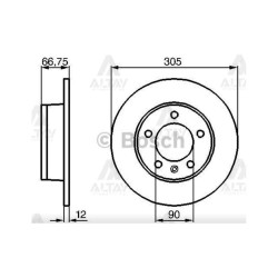 FREN DİSKİ MASTER II  98-10 / MOVANO 98-10 / ARKA DÜZ 305-5