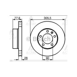 FREN DİSKİ MASTER II 06= / MOVANO II 06= / ÖN HAVALI 305.5 mm FREN DİSKİ MASTER II 06= / MOVANO II 06= / ÖN HAVALI 305.5 mm